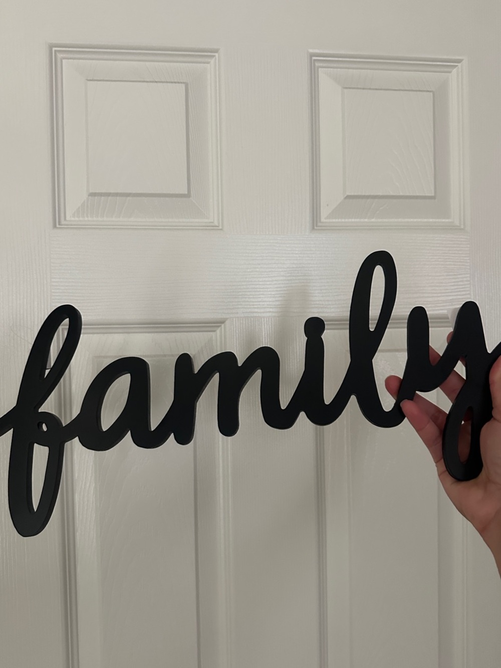Black "Family" Script Wall Sign - Unbranded - Picture 2 of 2